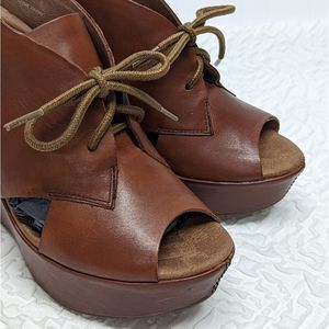 KORK-EASE | Saddle Brin Leather Wedge sz 8